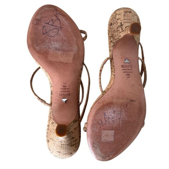 SCHUTZ Tan Strappy Sandals - Picture 8 of 9